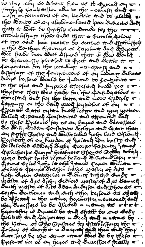 The first page of the Charter of 1732 written in the Georgian language explaining the plight of unemployment.