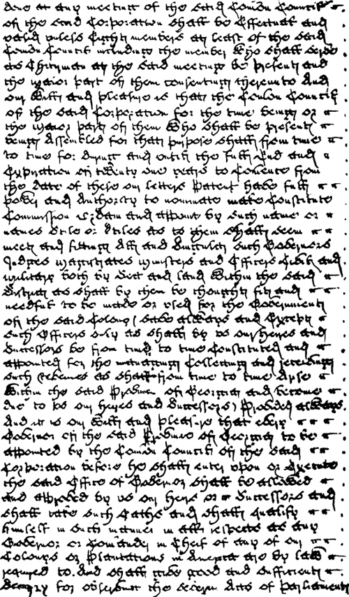 The first page of the Charter of 1732 written in the Georgian language explaining the plight of unemployment.