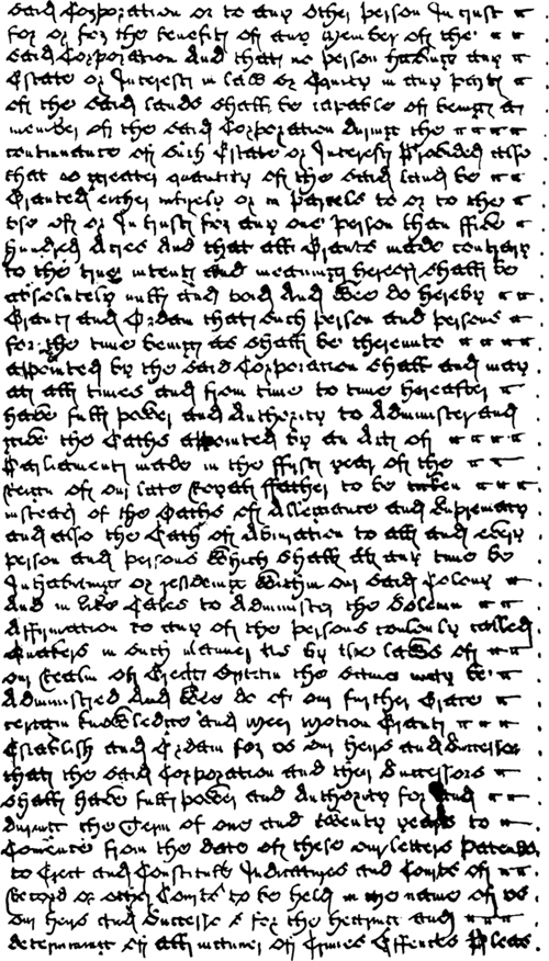 The first page of the Charter of 1732 written in the Georgian language explaining the plight of unemployment.