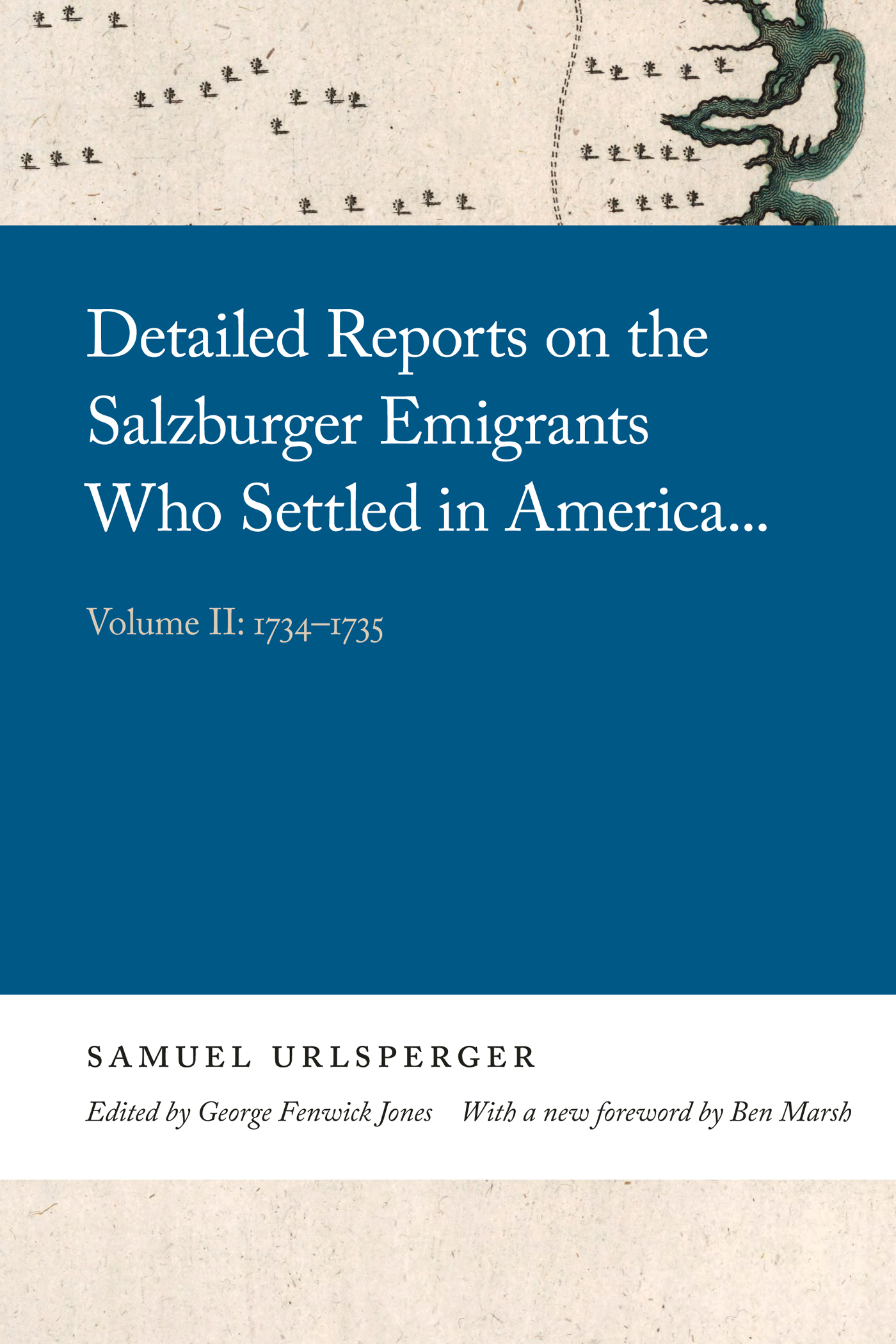Cover page of the book “Detailed Reports on the Salzburger Emigrants Who Settled in America, Volume 2.”