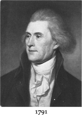 The portrait of Thomas Jefferson from 1791.