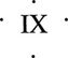 Roman numeral 9.