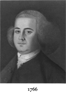 The portrait of John Adams from 1766.
