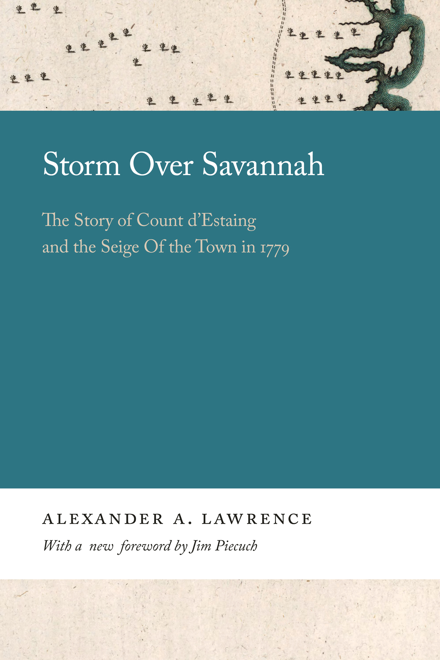 The cover page of the book “Storm Over Savannah.”