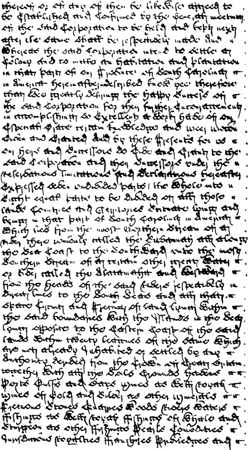 The first page of the Charter of 1732 written in the Georgian language explaining the plight of unemployment.